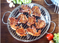 Eight Lmb Chops Broiled on the WaterBroiler Pan